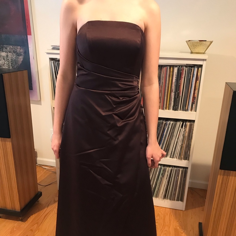 Chocolate brown formal dress